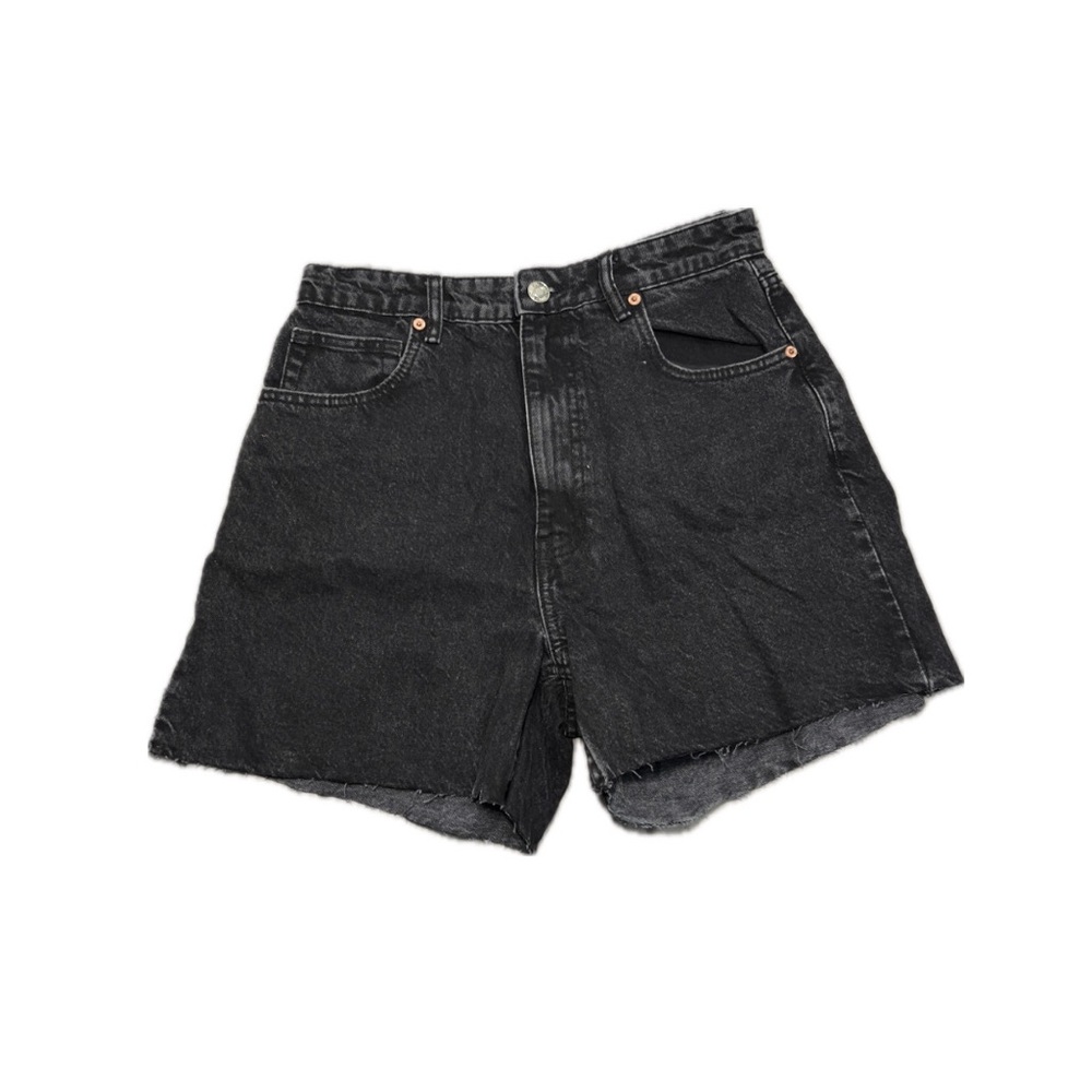 Zara black denim shorts